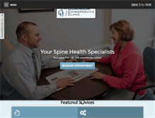 Tablet Screenshot of dominionchiro.com